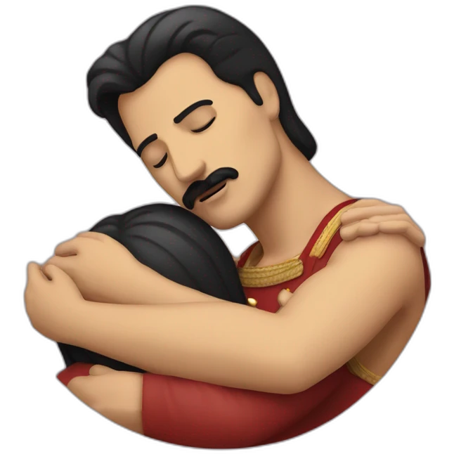freddy mercury hugging  jesus emoji