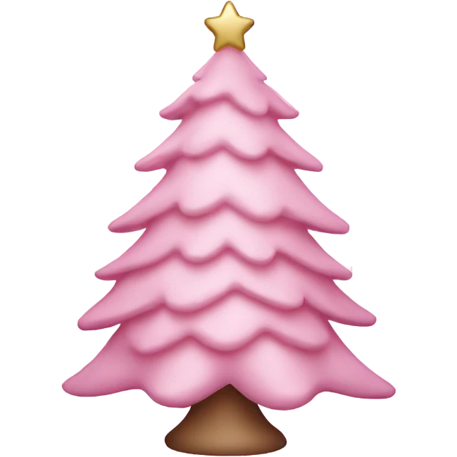 pastel pink christmas tree emoji