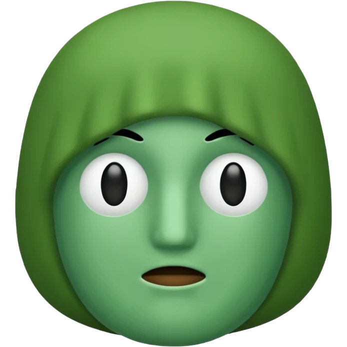 a green brocli with no face emoji