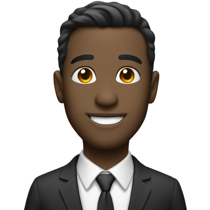 smiling man in suit emoji