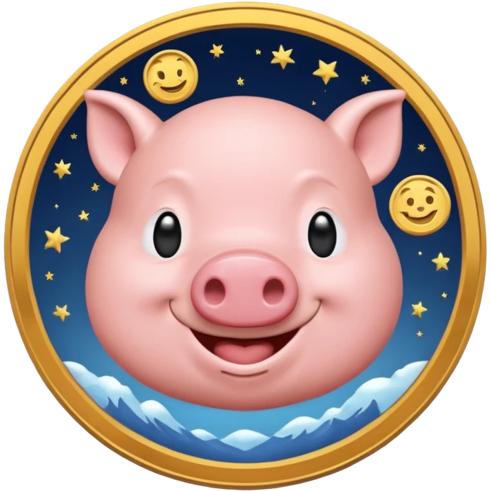 a meme coin of Wojak looks like moonpig emoji