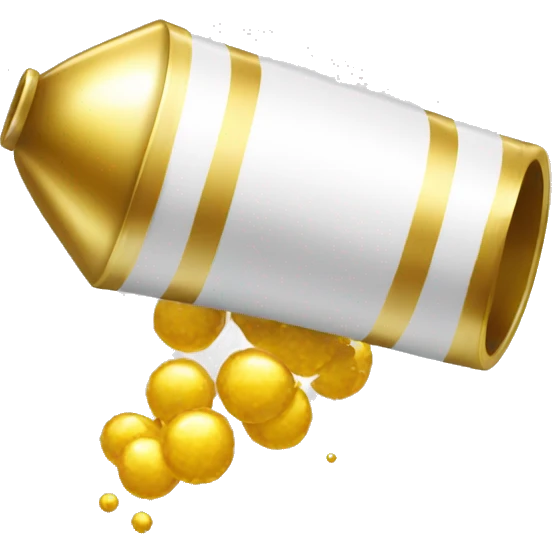 White gold party popper emoji