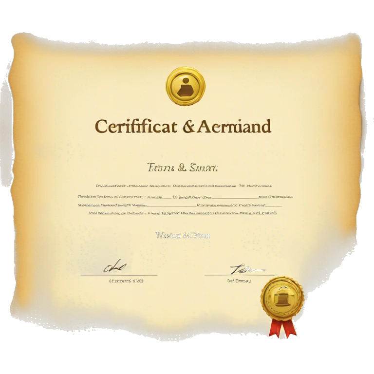 Certificate  emoji