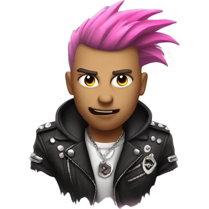 Punk heart with brightness emoji
