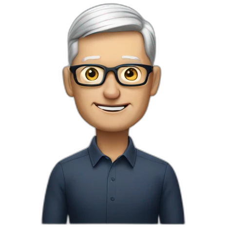 Tim Cook making presentation emoji