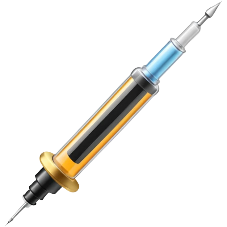 Syringe with black tape over it.
 emoji
