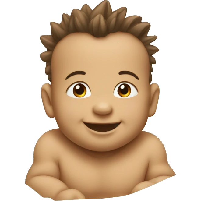 happy baby with Mohican emoji