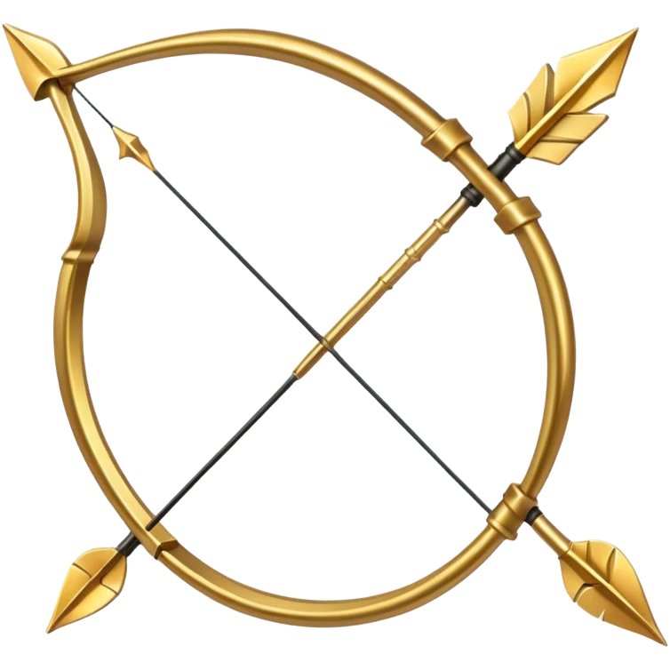golden bow and arrow emoji