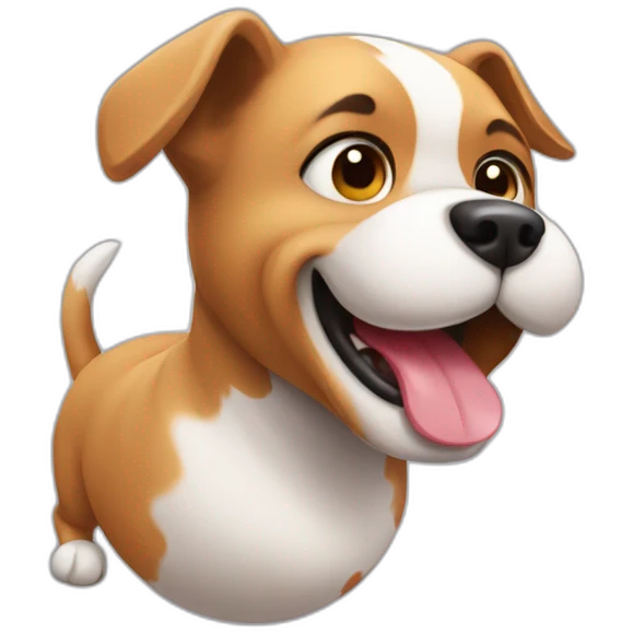 Cute dog playing with a ball emoji