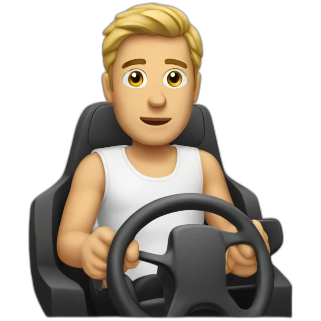 man driving a car emoji