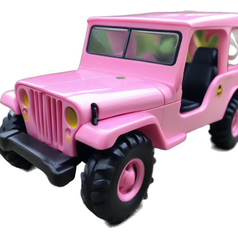 Cute Evil Batgirl 1942 Willy’s light pink army jeep hot wheels real riders emoji