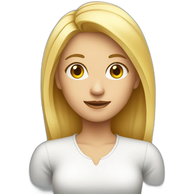 blond girl product manager of a saas for advertisers emoji