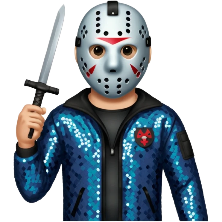 Jason Voorhees with slate sequin outfit  emoji