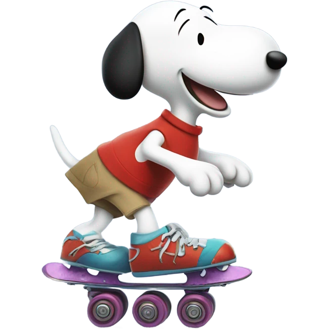 Snoopy on skates emoji