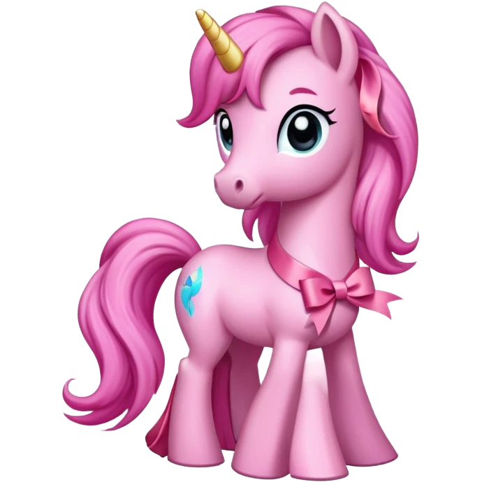 pink pony in a pink dress emoji