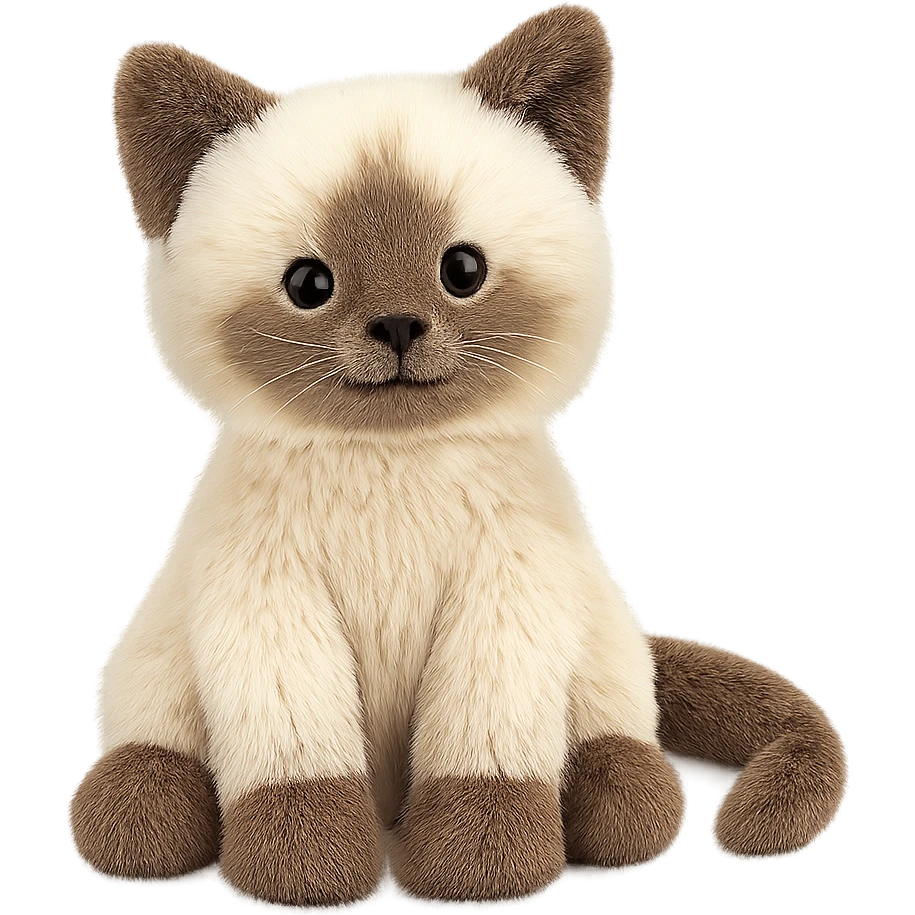 cute ragdoll kitten jellycat plushie emoji