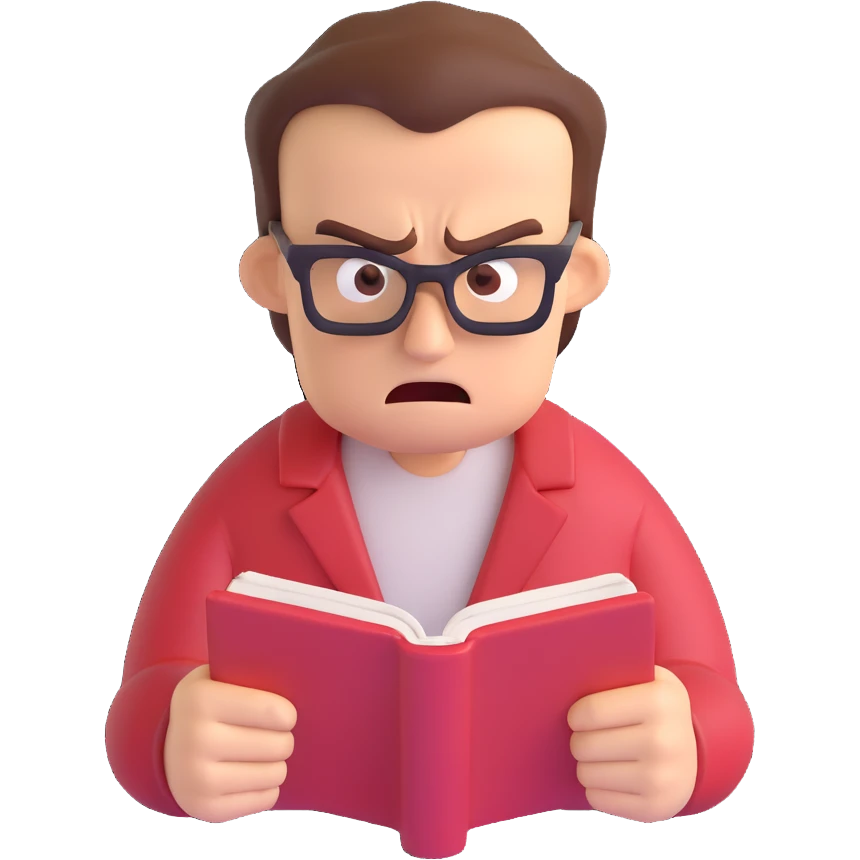 angry man reading emoji