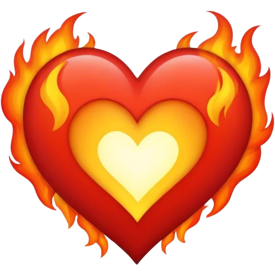 Heart fire emoji