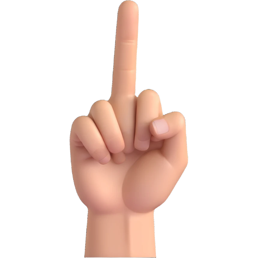 hand making the 'rock on' gesture, heavy metal fan style emoji