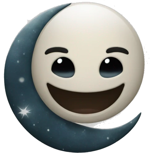 squalo con la luna sopra la testa emoji