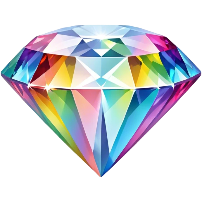 Cinematic Realistic Diamond Emoji, Brilliant and sparkling, with perfectly cut facets reflecting light in dazzling rainbows, resting upon a soft velvet background. The sharp, clean edges reflect light in every direction, creating a mesmerizing shine. Soft glowing outline, capturing the essence of timeless luxury and radiant beauty in a single, flawless diamond! emoji