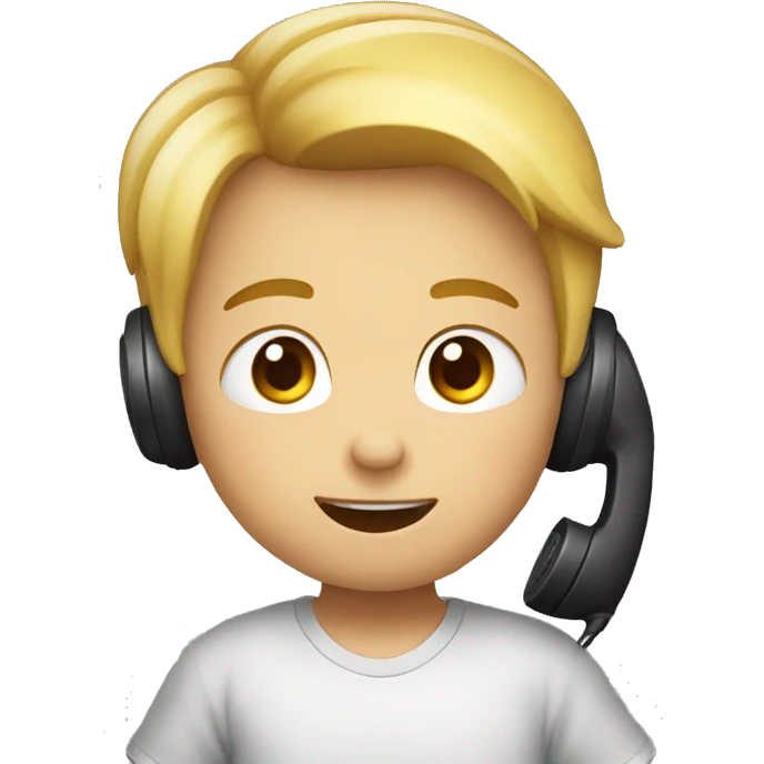 niño hablando por telefono emoji