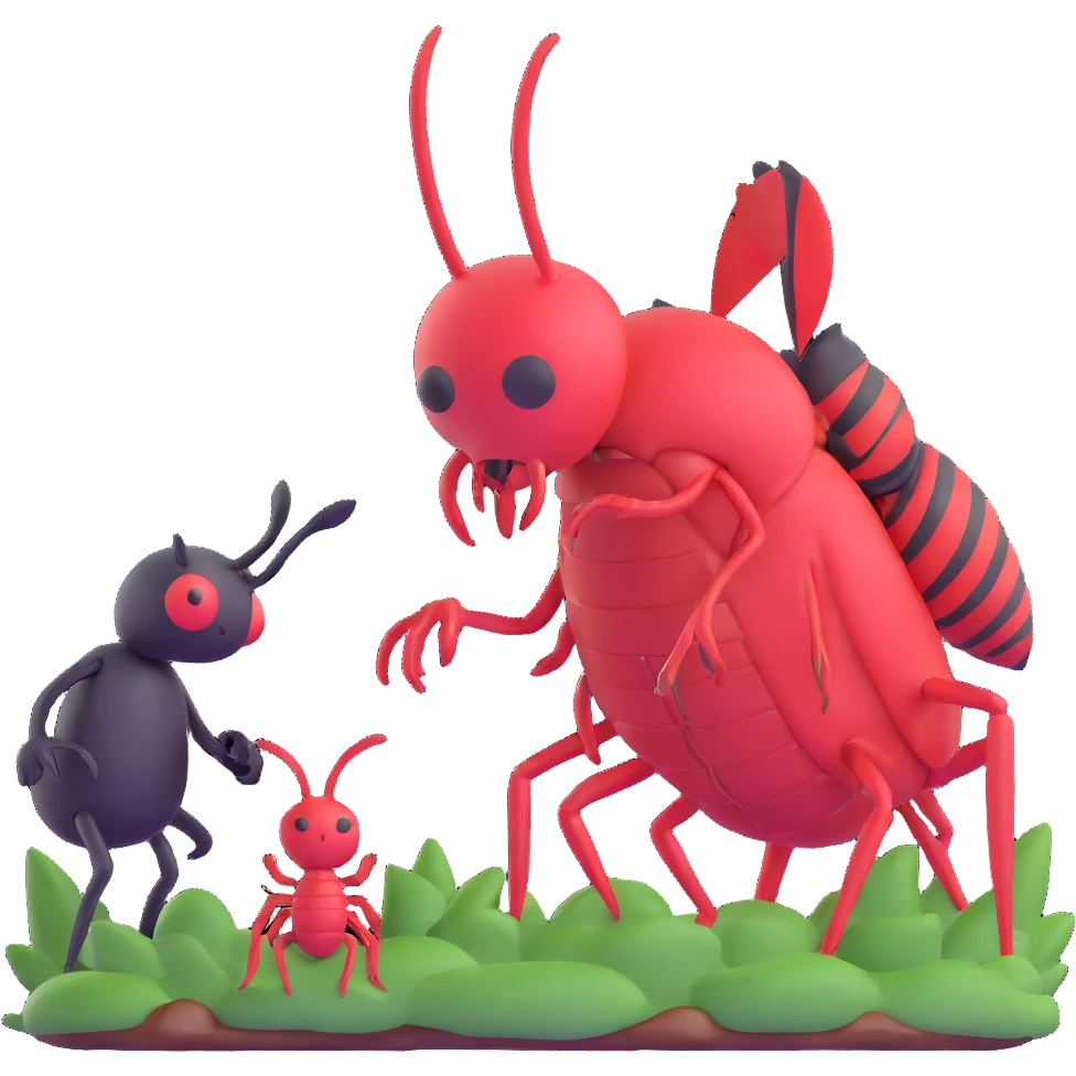 Sung Jin Woo confronting the ant king monster on Jeju Island emoji
