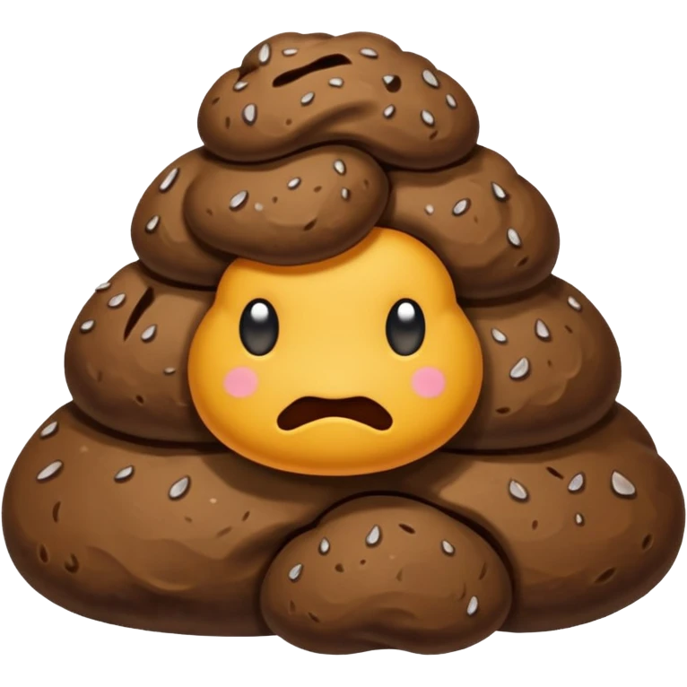 Poop eating poop emoji