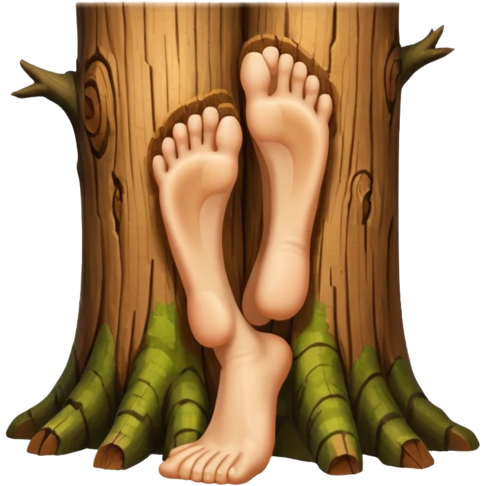 Foot hug emoji