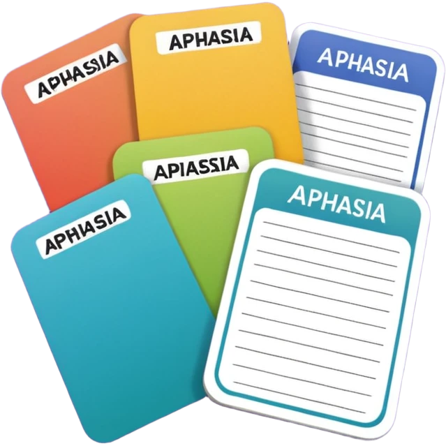 Aphasia patient cards emoji