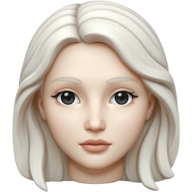 Sculpture female face 3d emoji