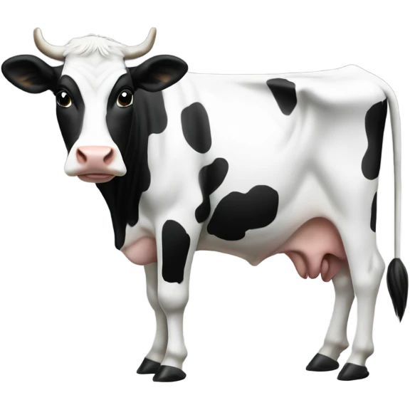 Cow on cow white and black emoji