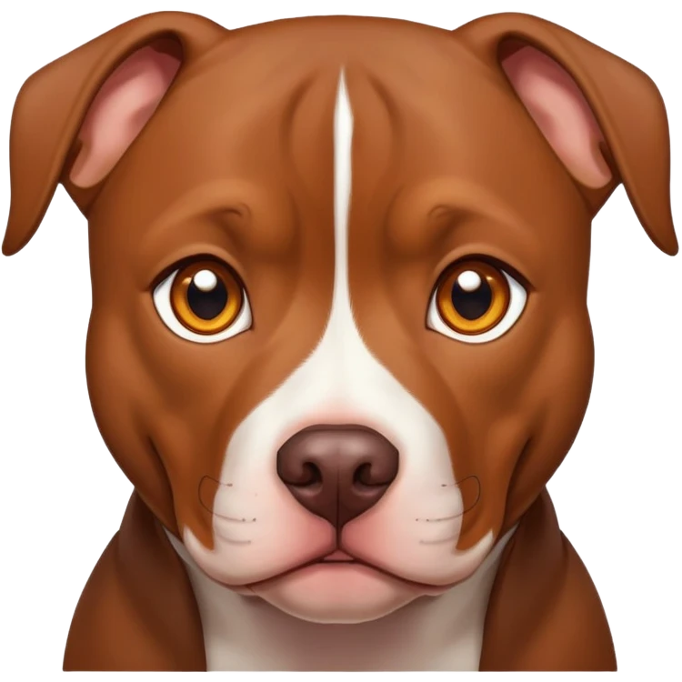 brown pitbull with big amber eyes and a kind face emoji