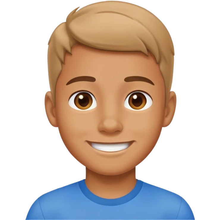 smiling boy in blue shirt emoji