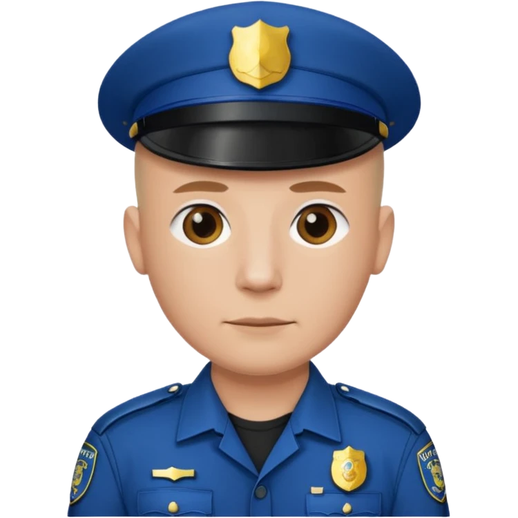 Hair police man no cap emoji