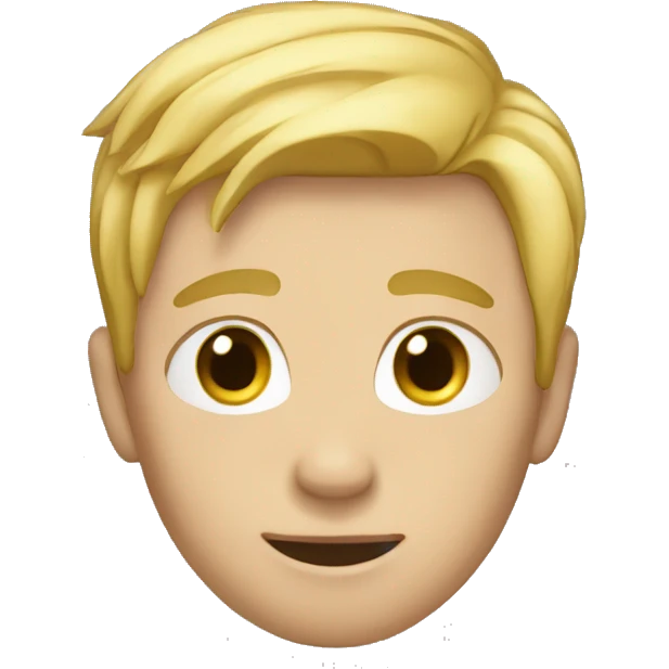 The boy's blond hair stood up straight emoji