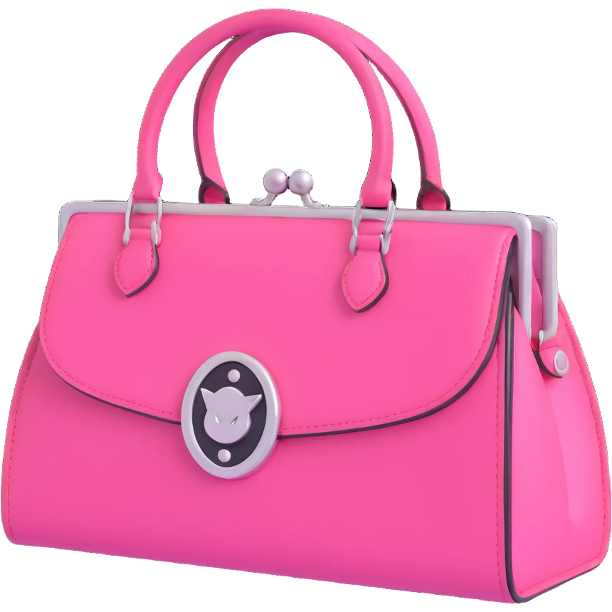 Pink goth purse emoji