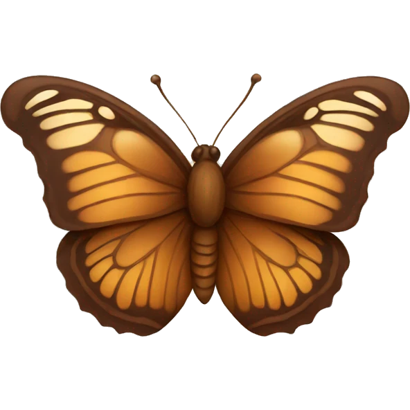 Butterfly brown color emoji