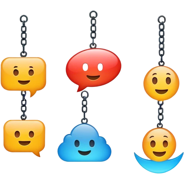 dialogue icons hanging in the air emoji