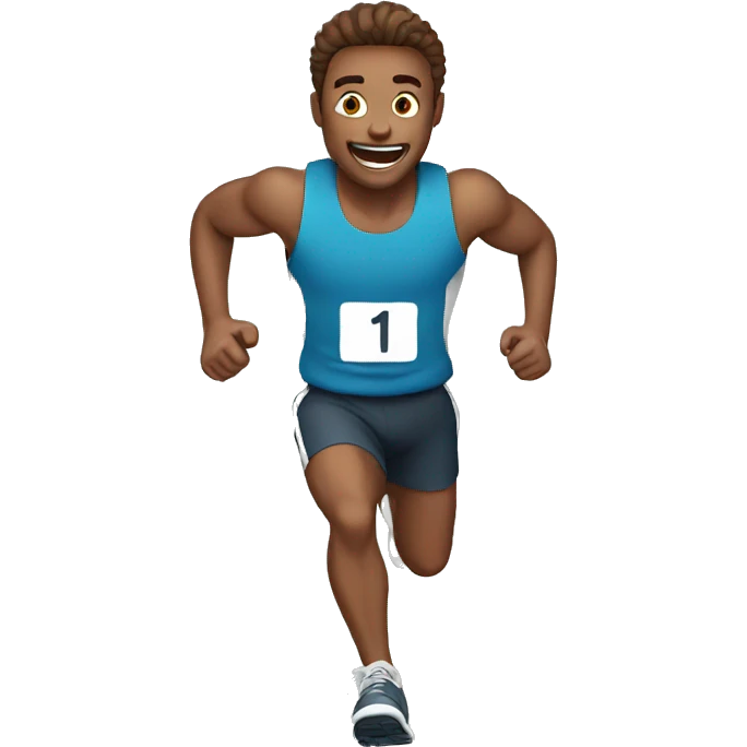 a guy running emoji