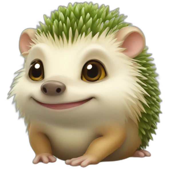 Hedgehog and frog hybrid emoji