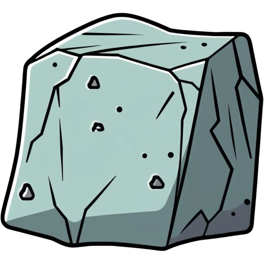 Black rock with white speckles  emoji