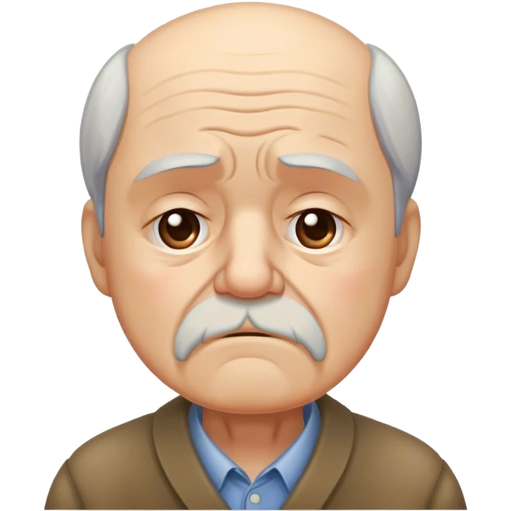 Sad old man emoji