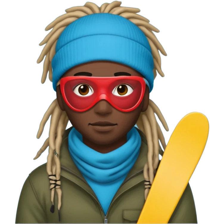 darkskin guy with dreads and a ski mask emoji