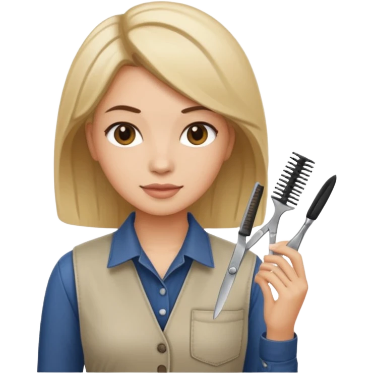 hairstylist female wearing casual clothes emoji