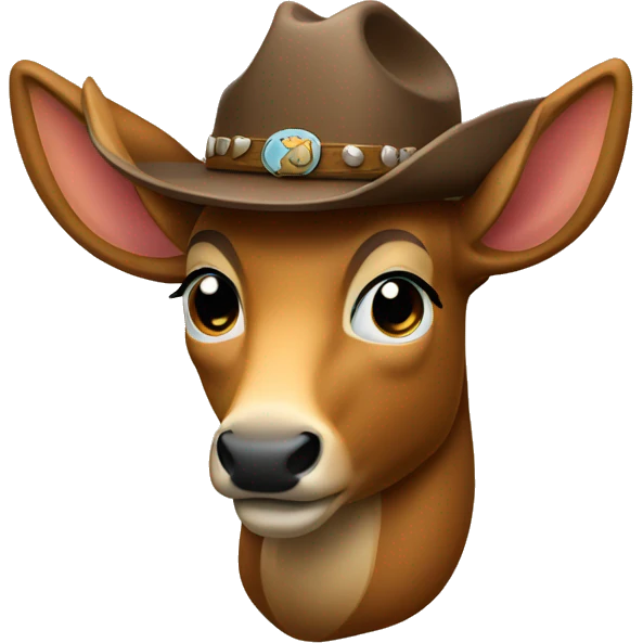 Deer with cowboy hat emoji