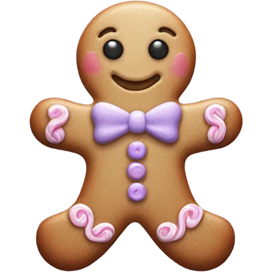 Pastel gingerbread man emoji