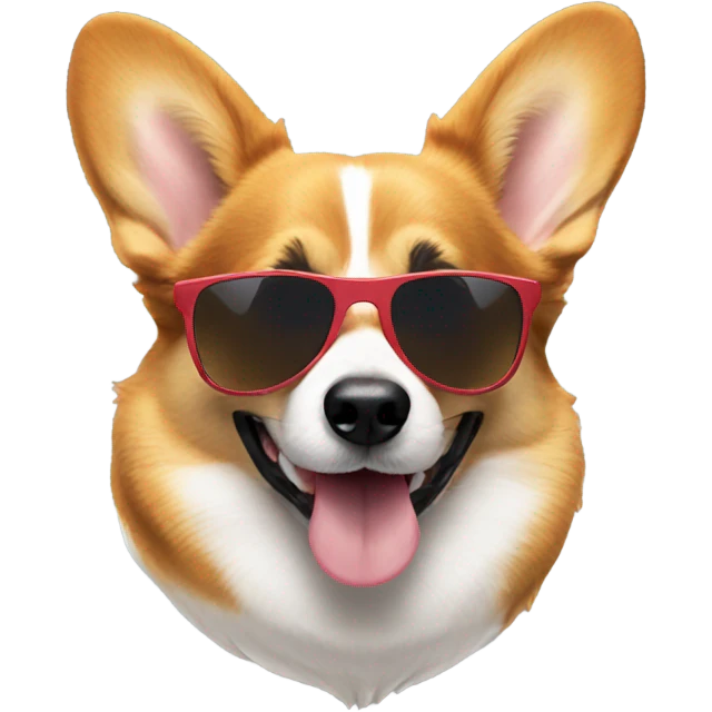Corgi wearing sunglasses emoji