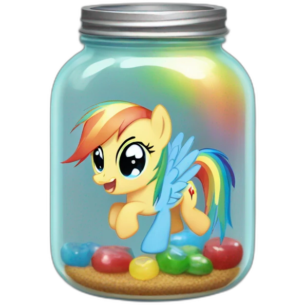 rainbow dash in a jar emoji