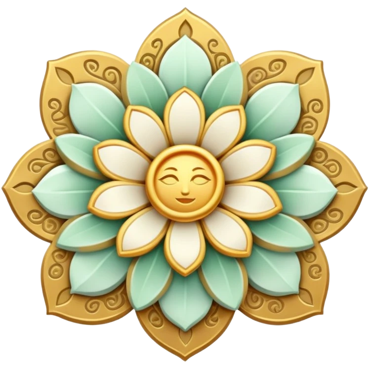 9 petal beauty currency, cool style, cool, beautiful art, ancient and celestial, currency with 9 petals emoji